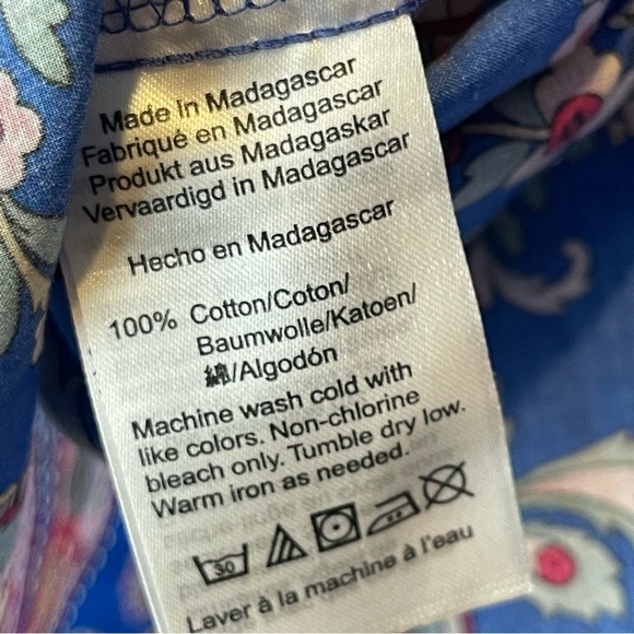 J Crew Liberty Classic Popover Top Flora Belle - Sz 0 - Picture 11 of 13